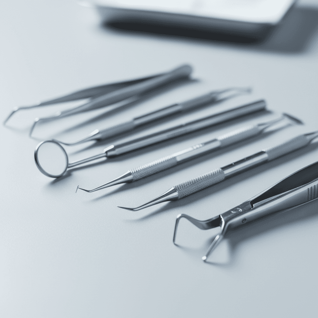 Professional-grade dental instruments in detail